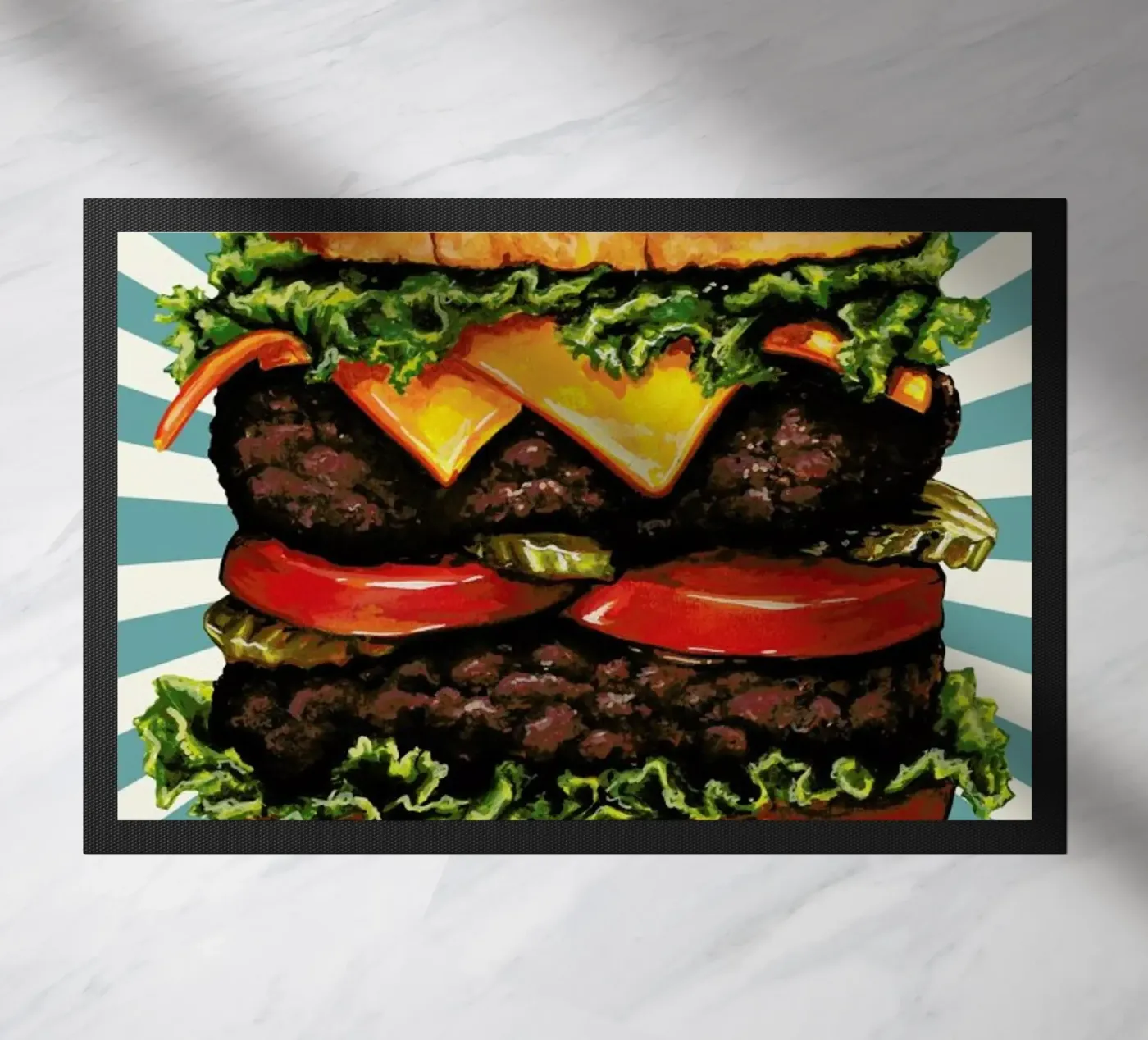Double Cheeseburger deurmat van Kelly Gilleran