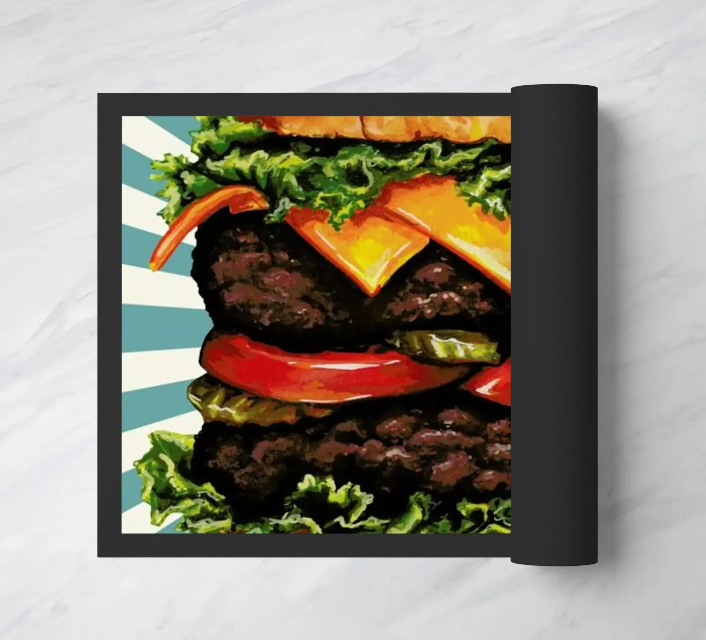 Double Cheeseburger paillasson de Kelly Gilleran