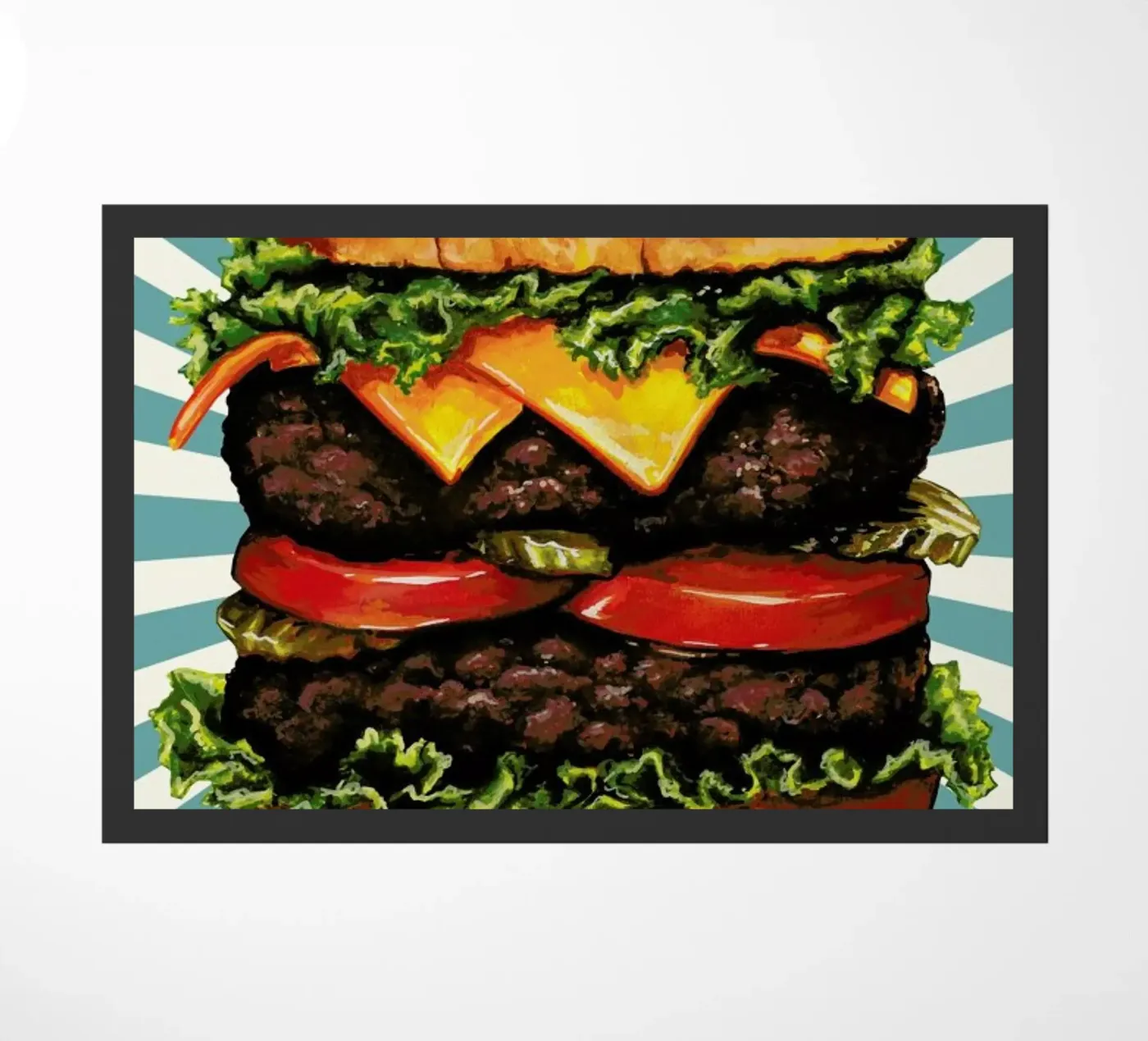 Double Cheeseburger paillasson de Kelly Gilleran