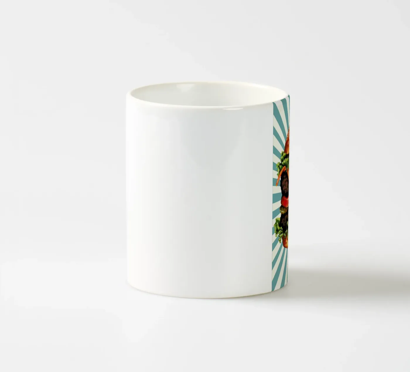 Double Cheeseburger ceramic mug by Kelly Gilleran