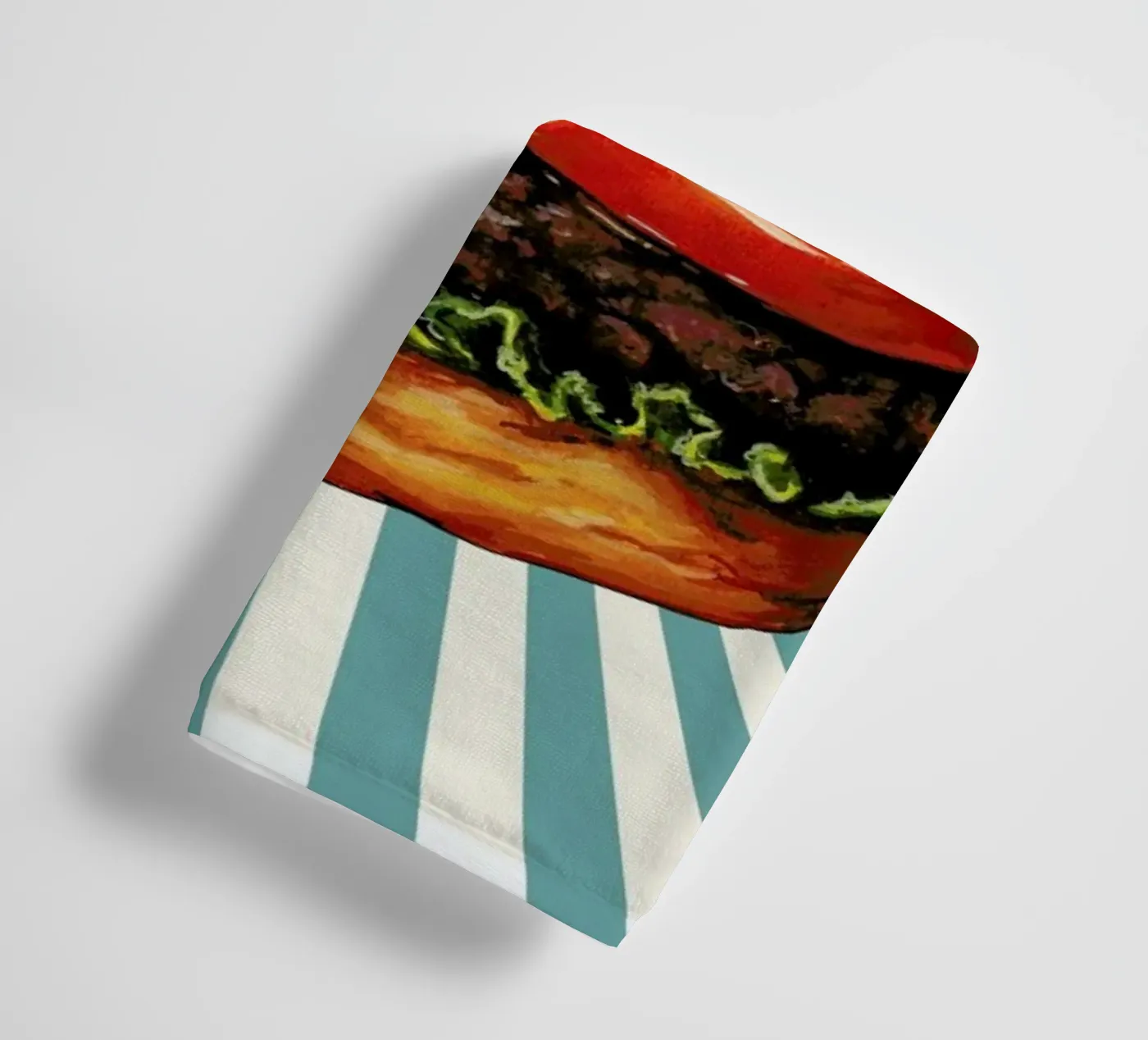 Double Cheeseburger badhanddoek van Kelly Gilleran