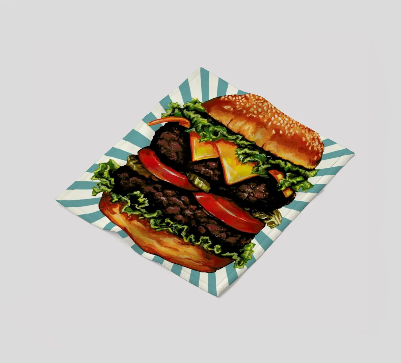 Double Cheeseburger Fleecedecke von Kelly Gilleran