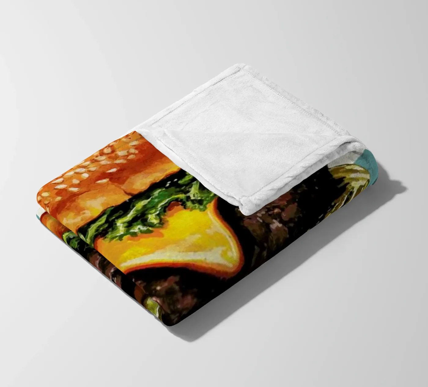 Double Cheeseburger Fleecedecke von Kelly Gilleran