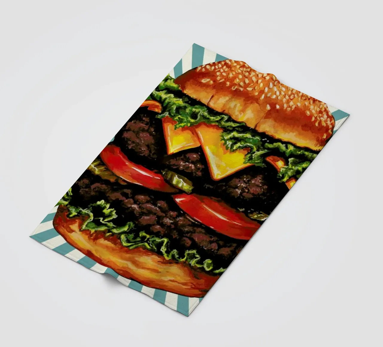 Double Cheeseburger Fleecedecke von Kelly Gilleran