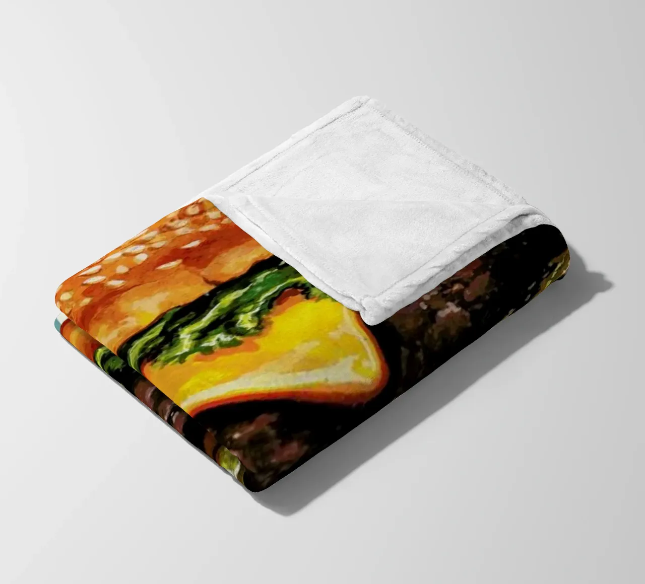 Double Cheeseburger Fleecedecke von Kelly Gilleran