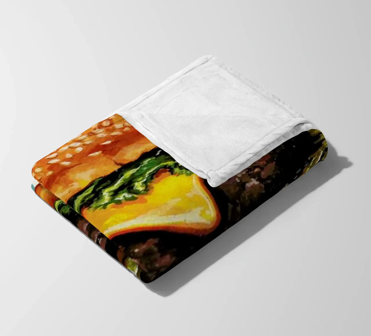 Double Cheeseburger Fleecedecke von Kelly Gilleran