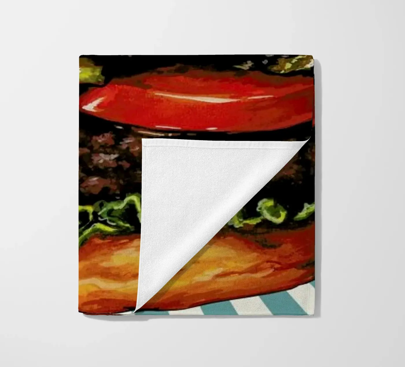 Double Cheeseburger Strandtuch von Kelly Gilleran