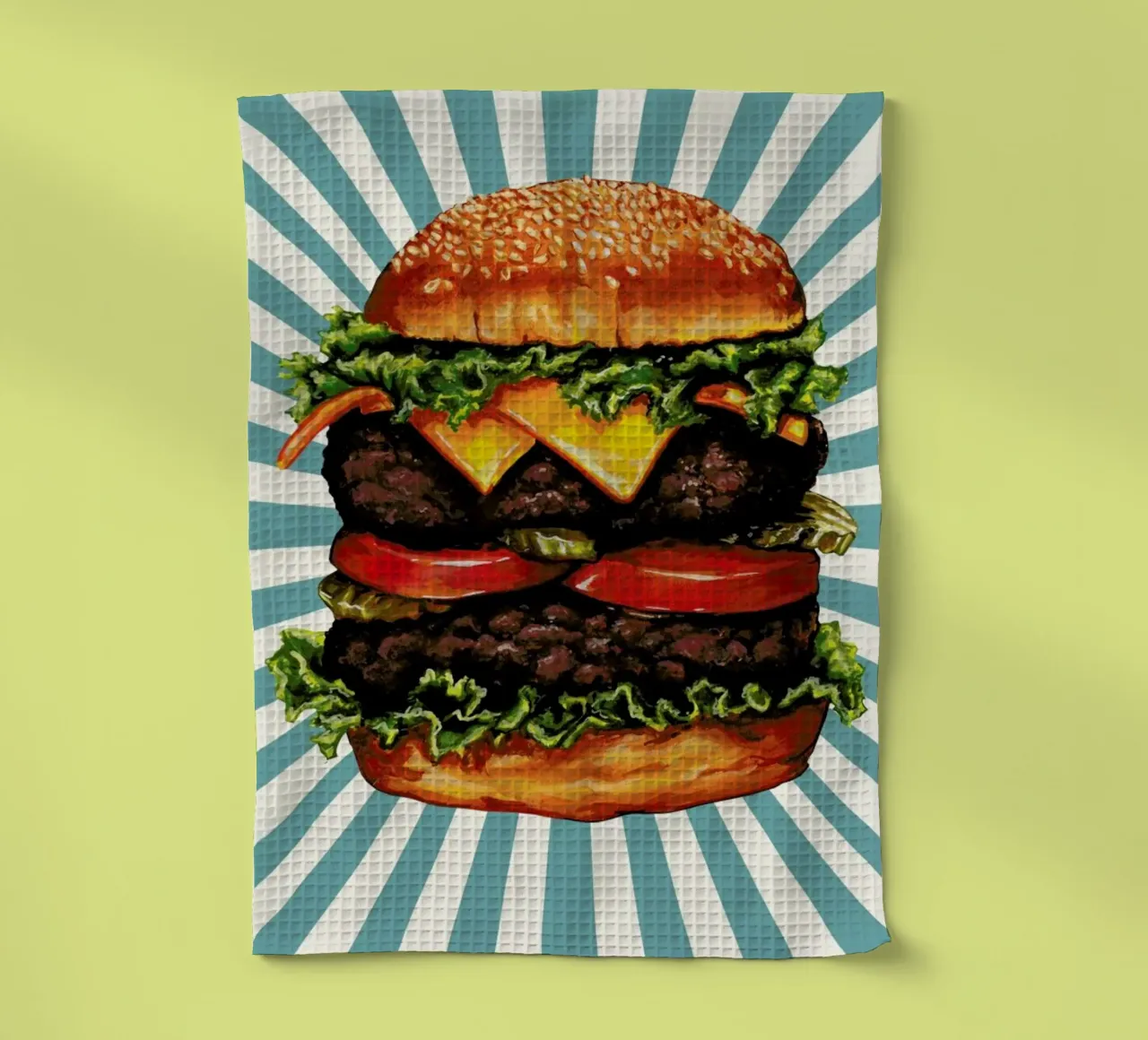 Double Cheeseburger canovaccio da cucina da Kelly Gilleran