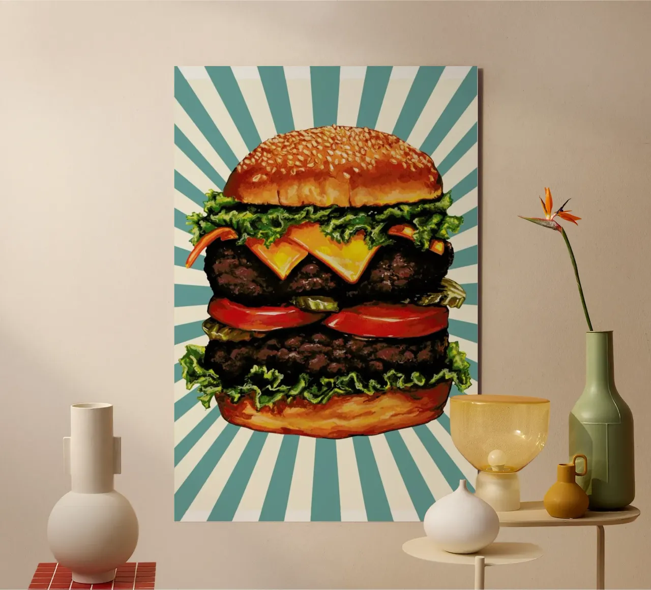 Double Cheeseburger alluminio dibond da Kelly Gilleran