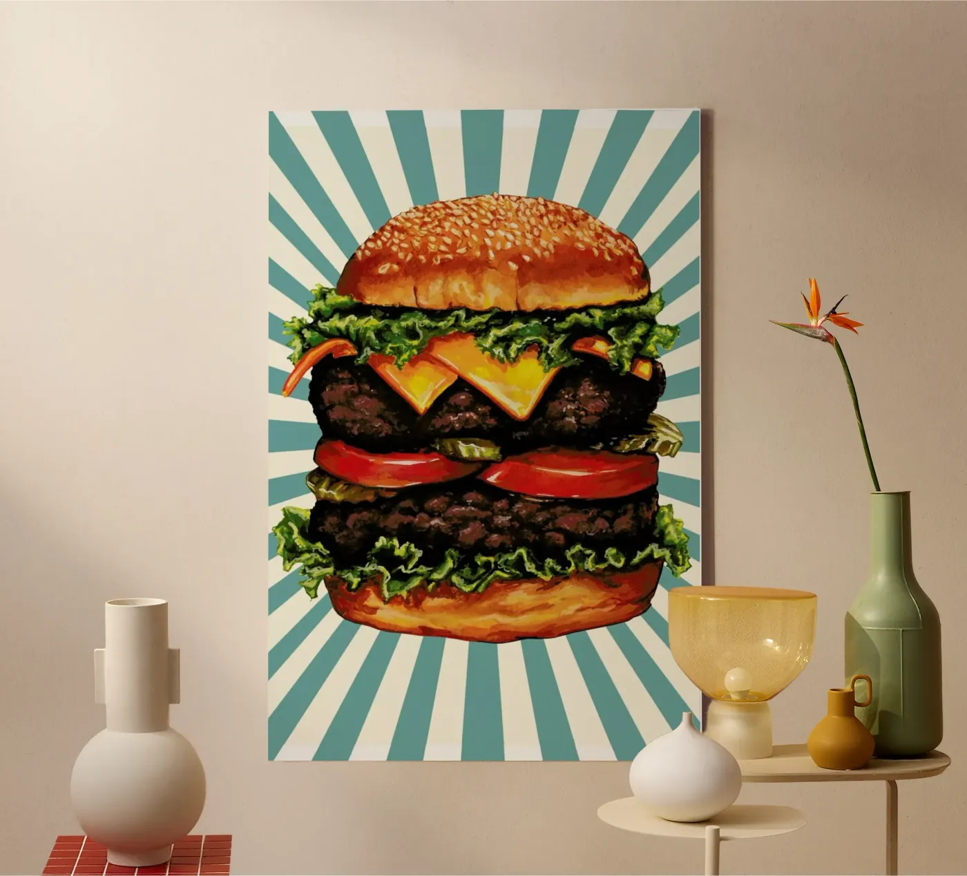 Double Cheeseburger tela da Kelly Gilleran