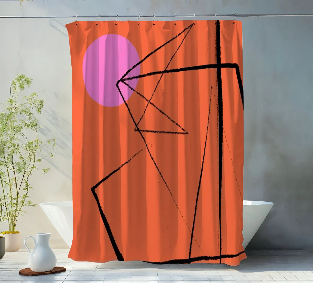 Angular Lines No 15 tenda da doccia da treechild