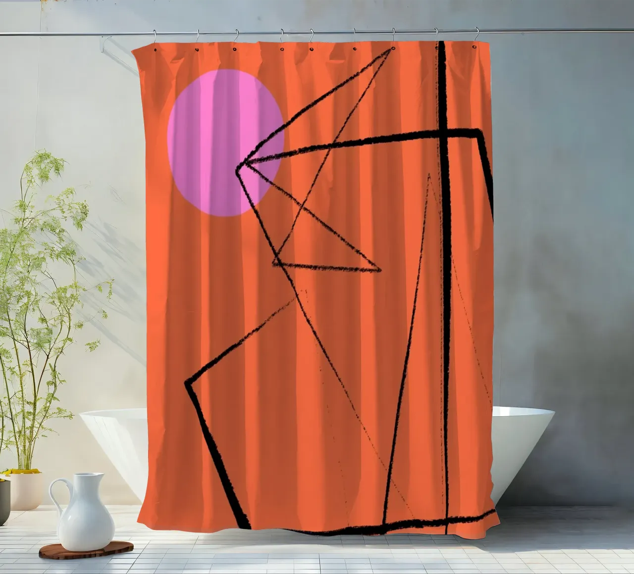 Angular Lines No 15 tenda da doccia da treechild