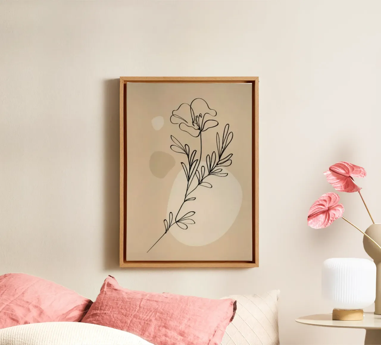 leaf shape tela con Cornice a cassetta da huminity