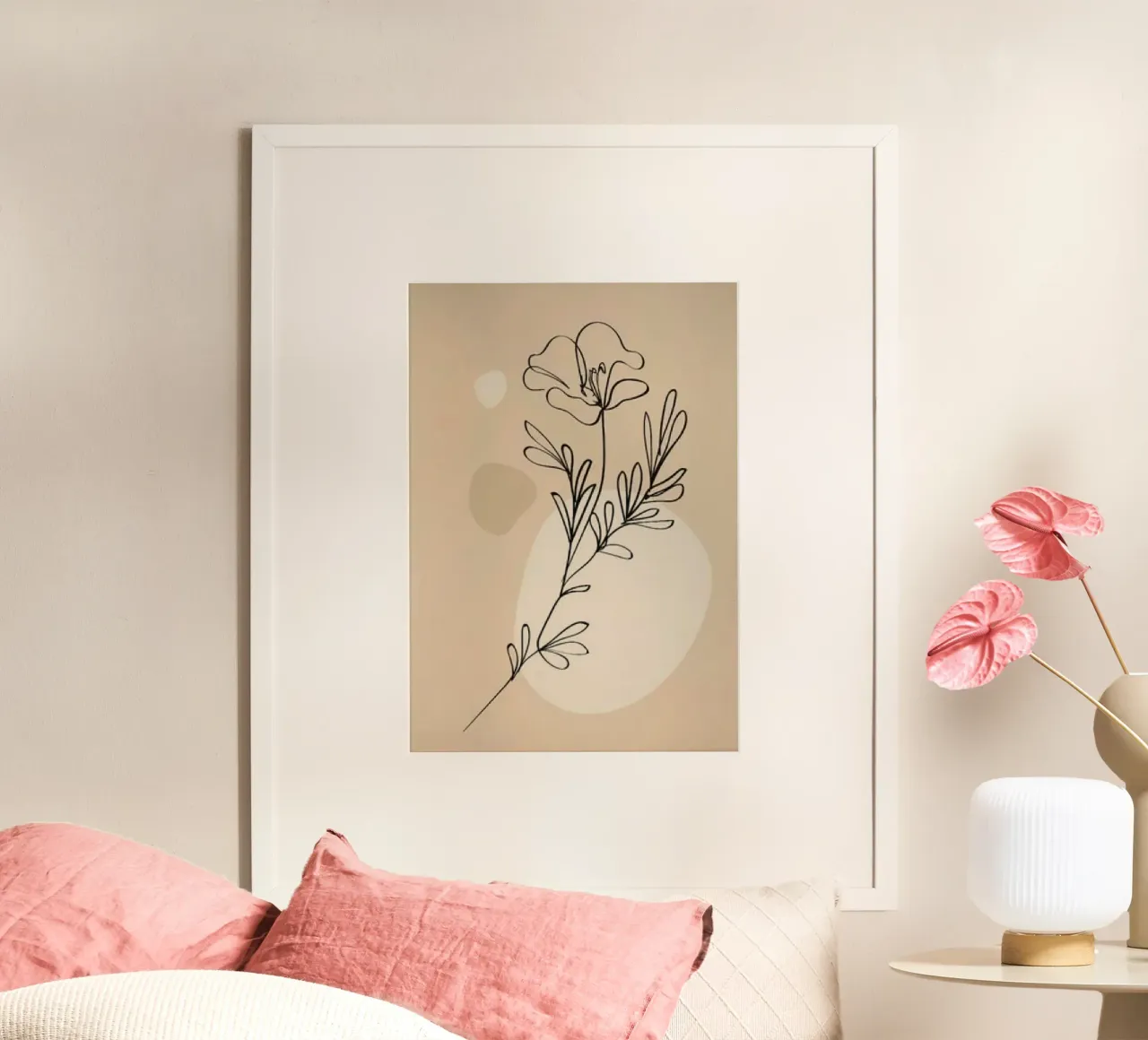 leaf shape poster con telaio in legno da huminity