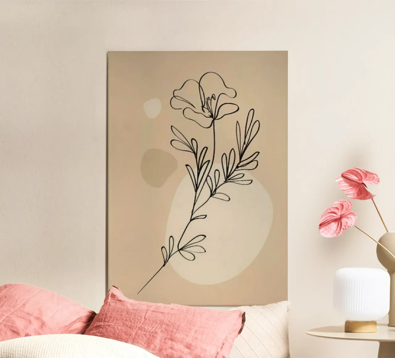 leaf shape poster con telaio in legno da huminity