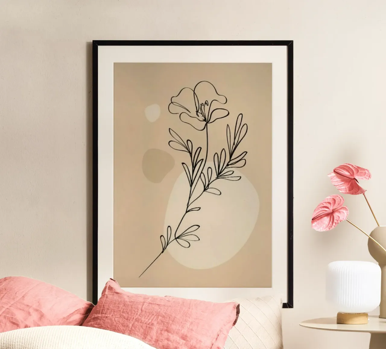 leaf shape poster con telaio in legno da huminity