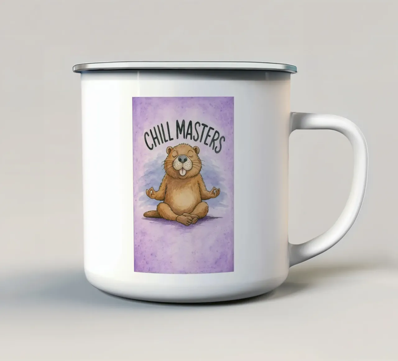 capibara chill master tazza in smalto da cepeducks