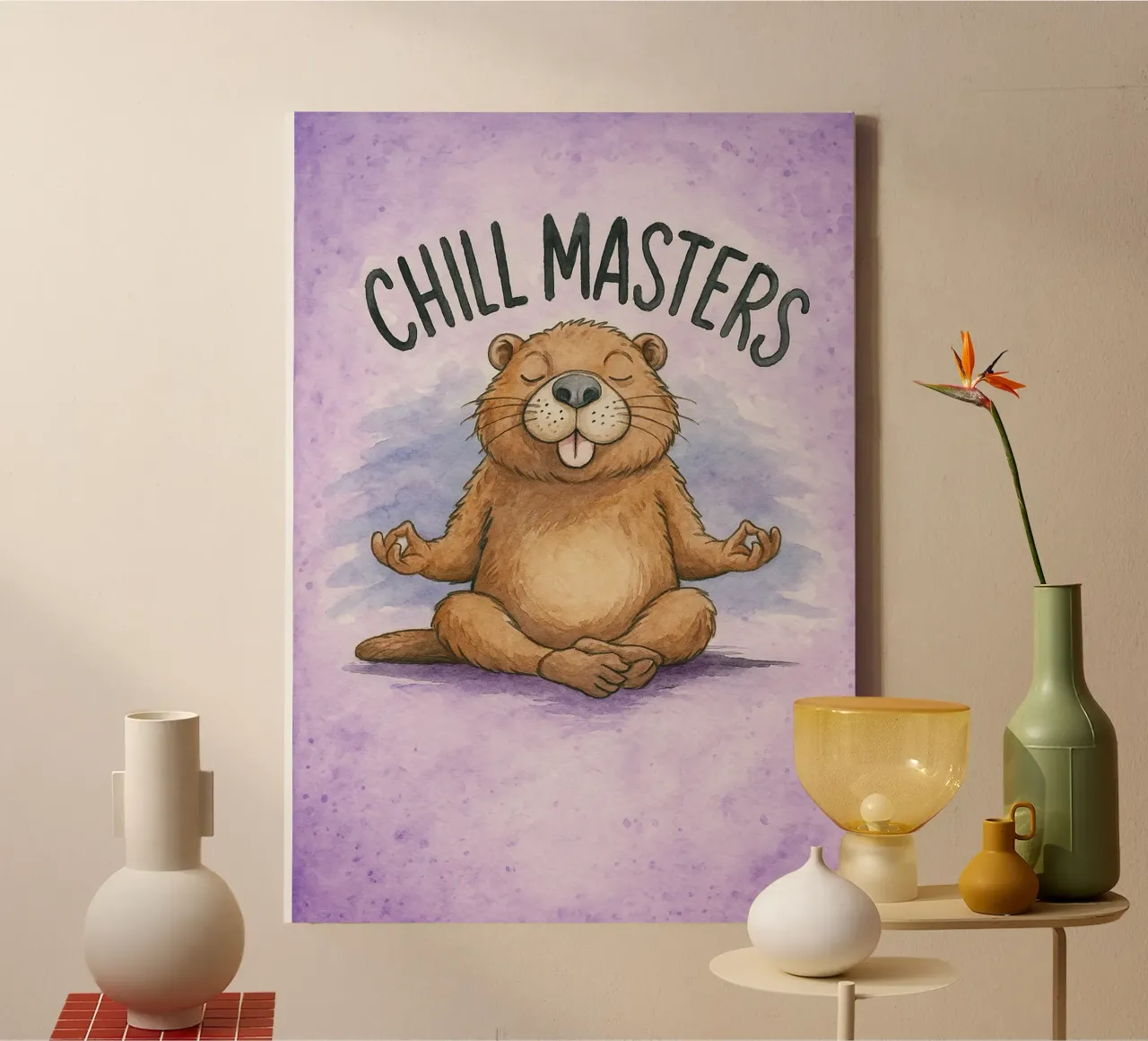 capibara chill master tela con Cornice a cassetta da cepeducks