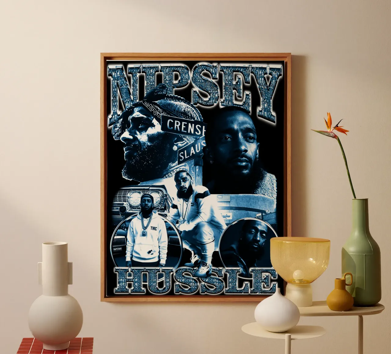 Stile vintage di Nipsey Hussle tela con Cornice a cassetta da itzmyui