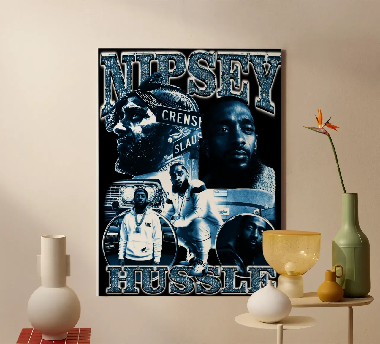 Stile vintage di Nipsey Hussle tela con Cornice a cassetta da itzmyui