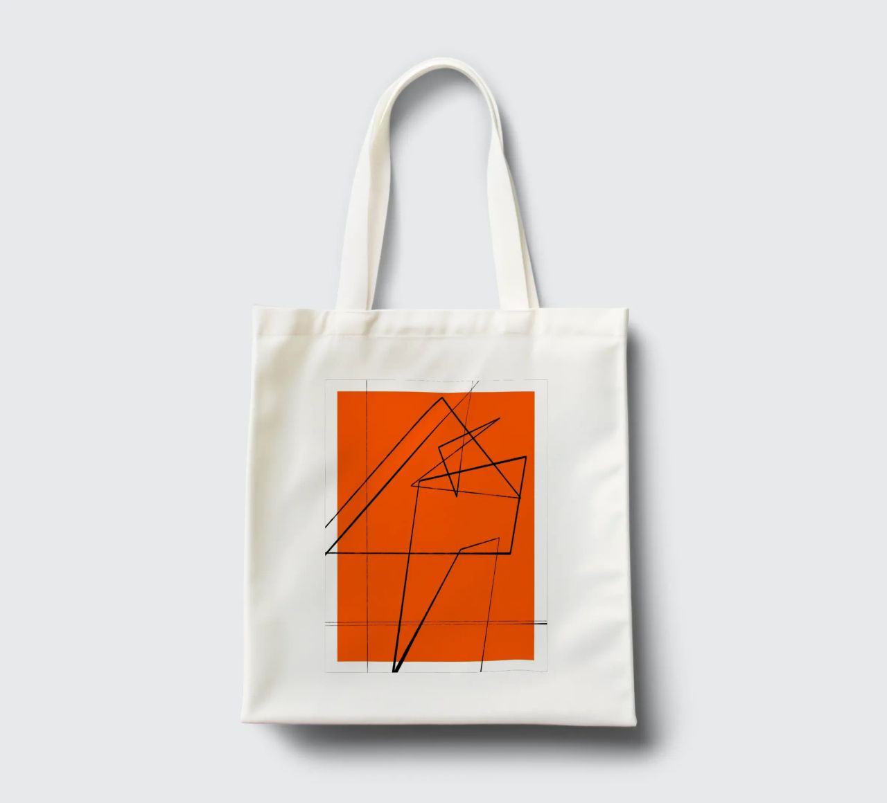 Angular Lines No 6 borsa in juta da treechild