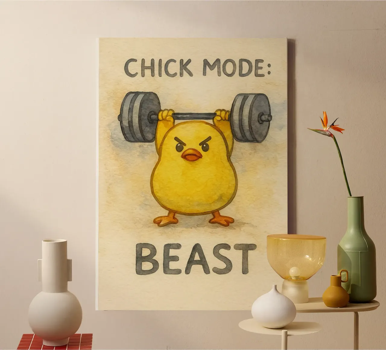 chick mode beast funny duck Leinwand mit Schattenfugenrahmen von cepeducks