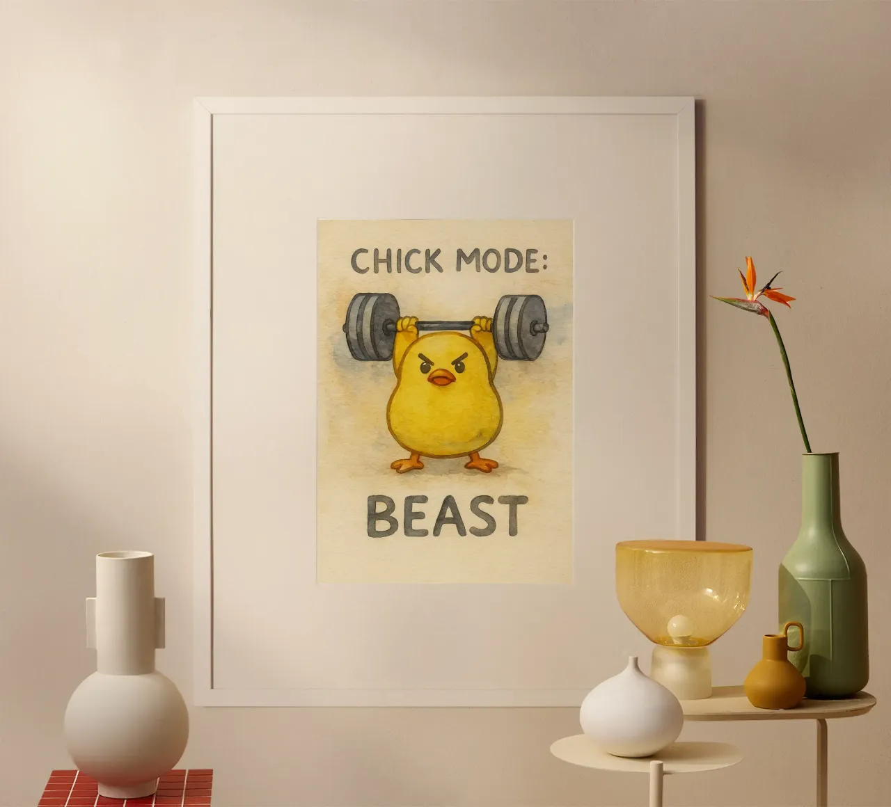 modalità pulcino bestia divertente anatra poster da cepeducks