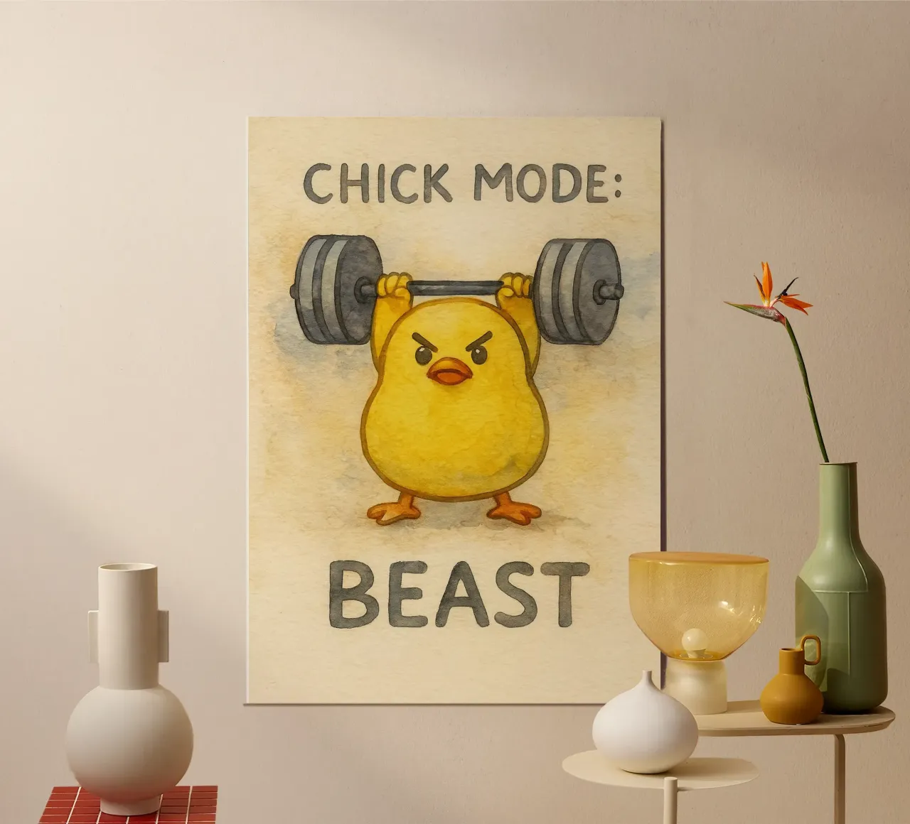 modalità pulcino bestia divertente anatra poster da cepeducks