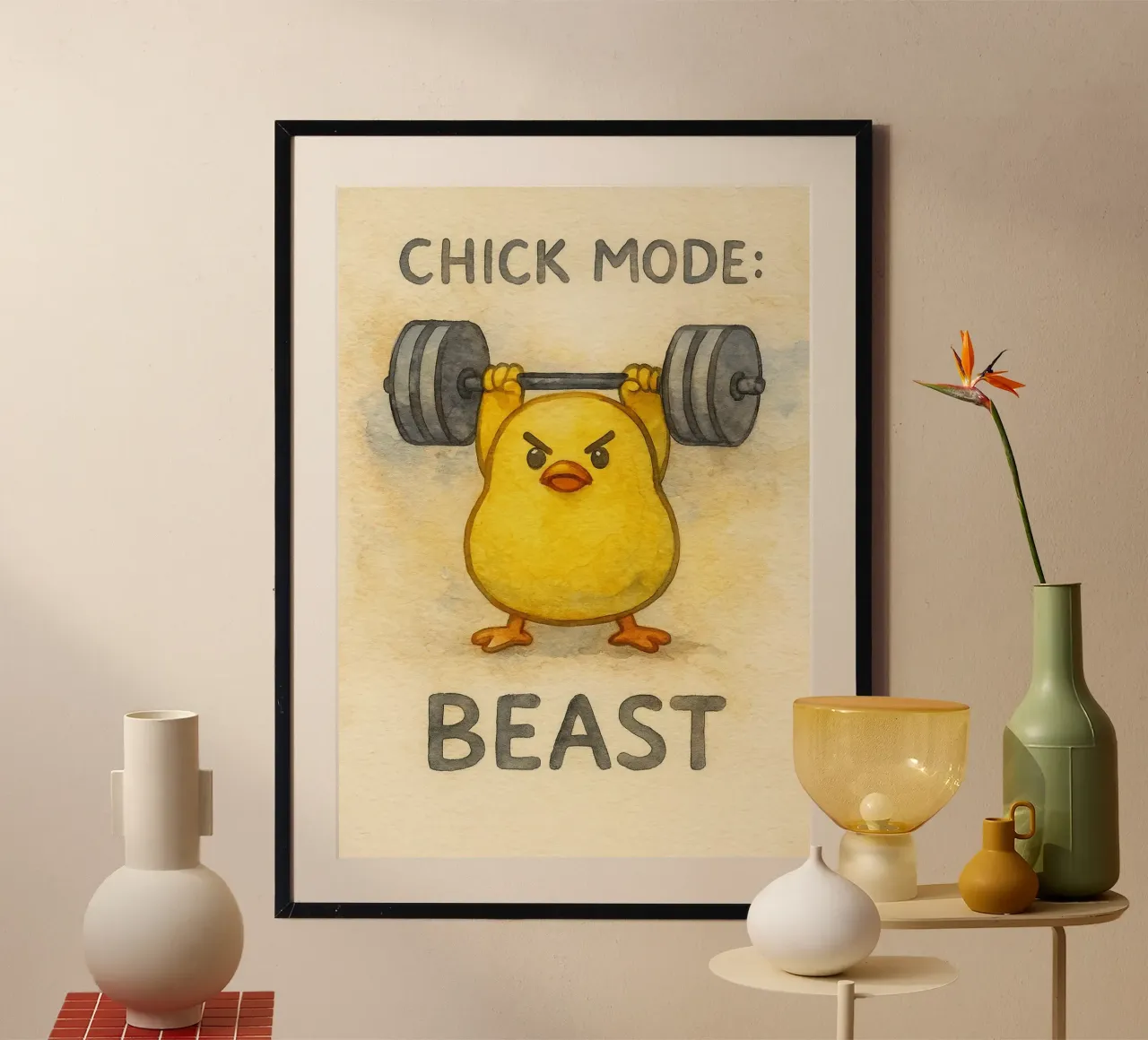 modalità pulcino bestia divertente anatra poster da cepeducks
