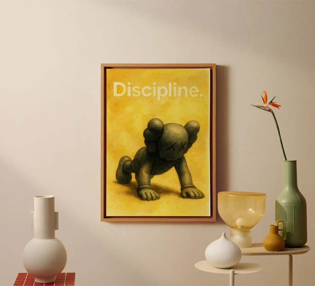 discipline grappige pop canvas met Baklijst van cepeducks