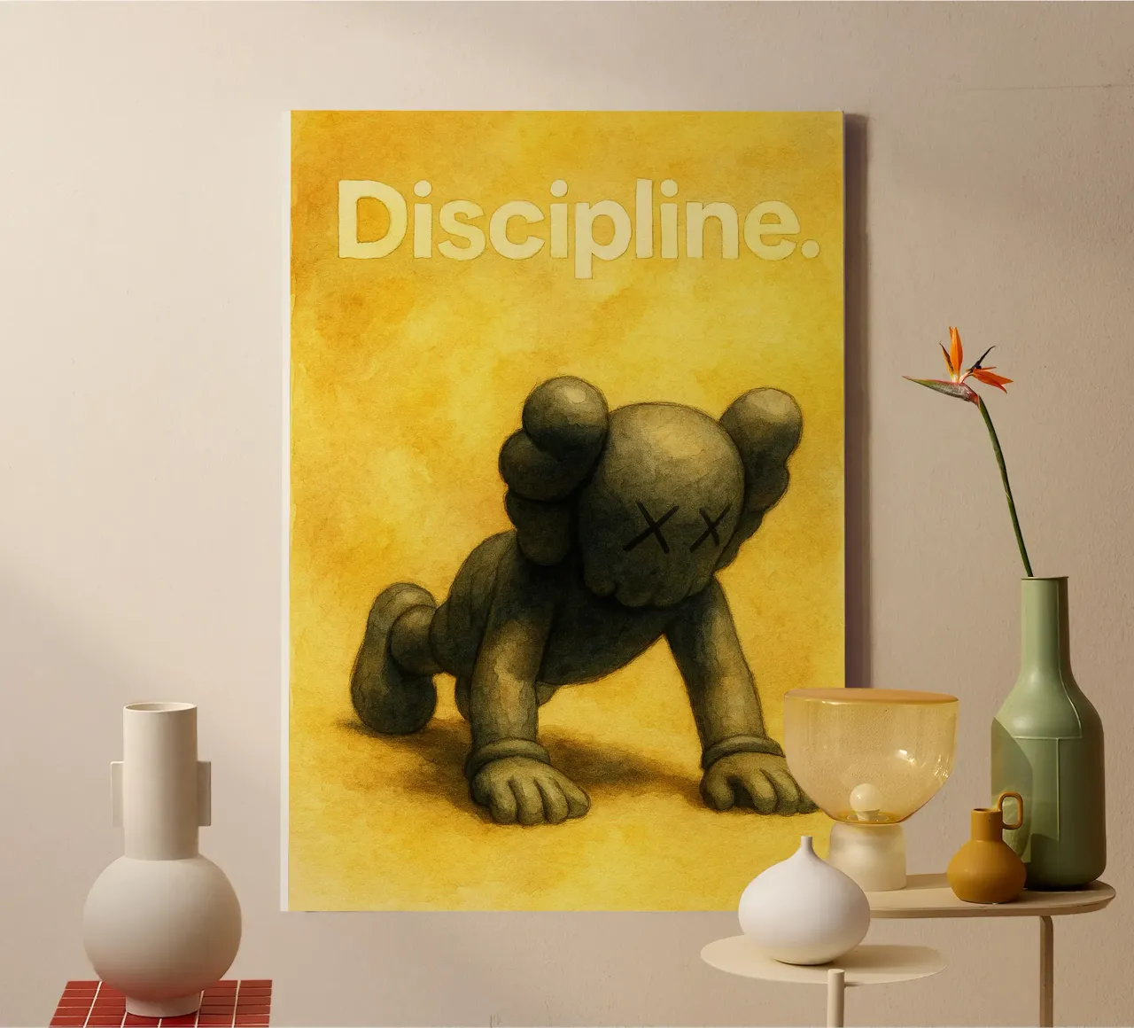discipline grappige pop canvas met Baklijst van cepeducks