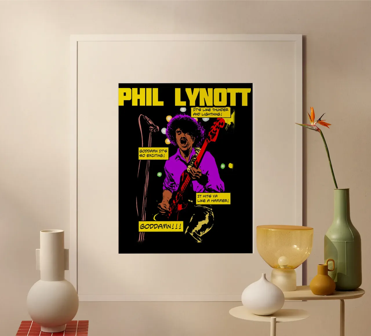 Phil Lynott Thin Lizzy poster da imstildreaming