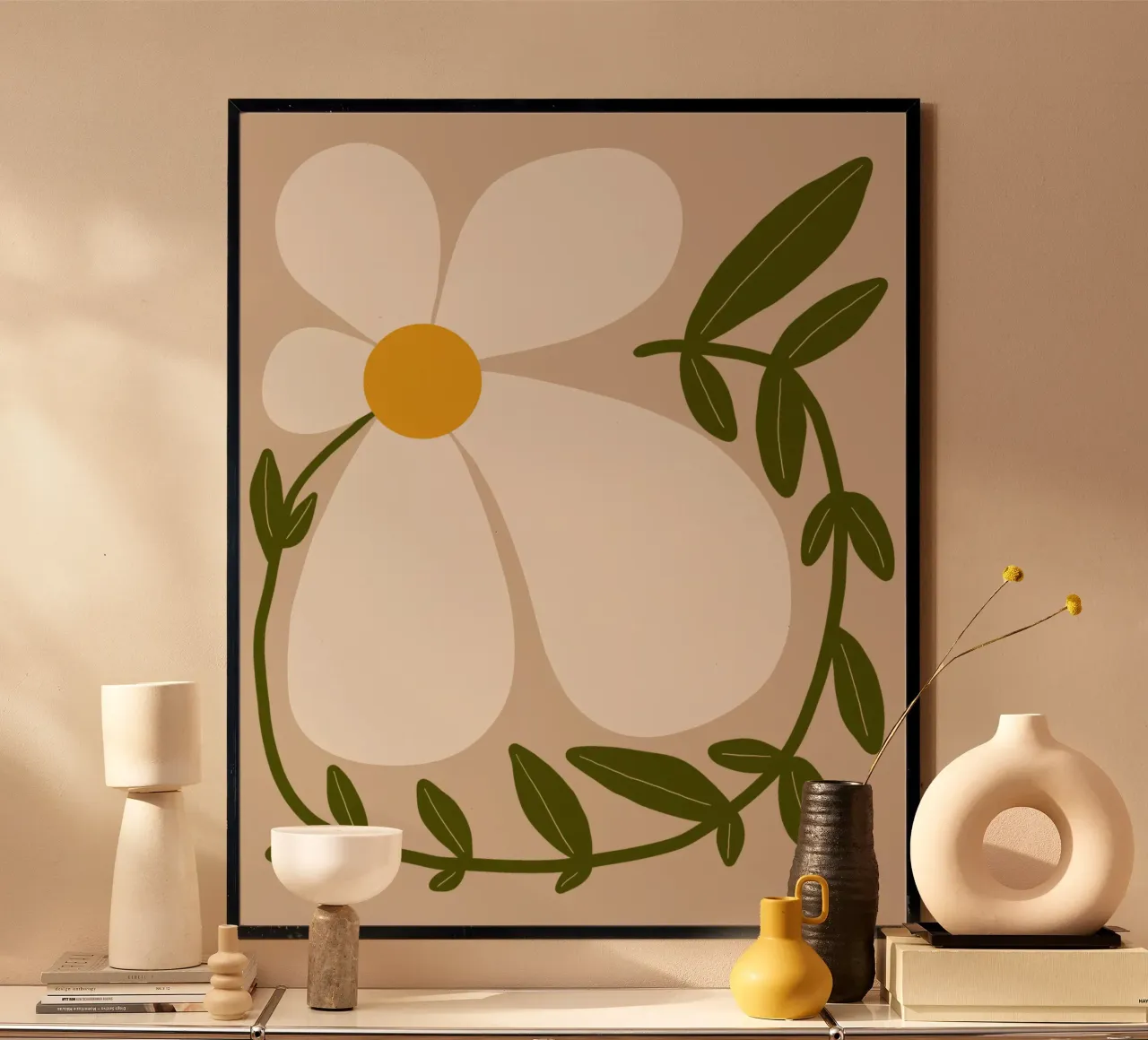 Flower hug poster con telaio in plastica da TijanaArtStudio88