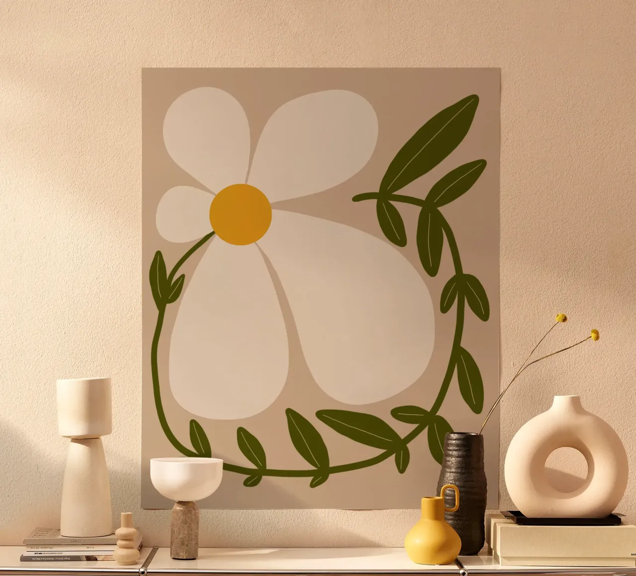 Flower hug poster con telaio in plastica da TijanaArtStudio88