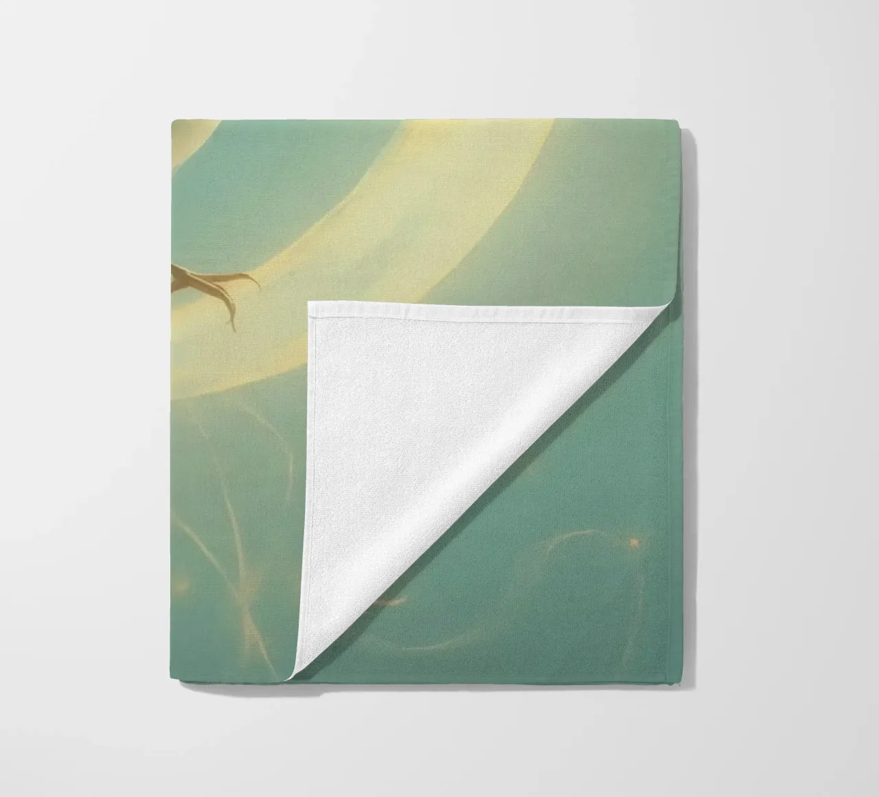 Uccello bianco su luna crescente telo mare da DesignDoodle