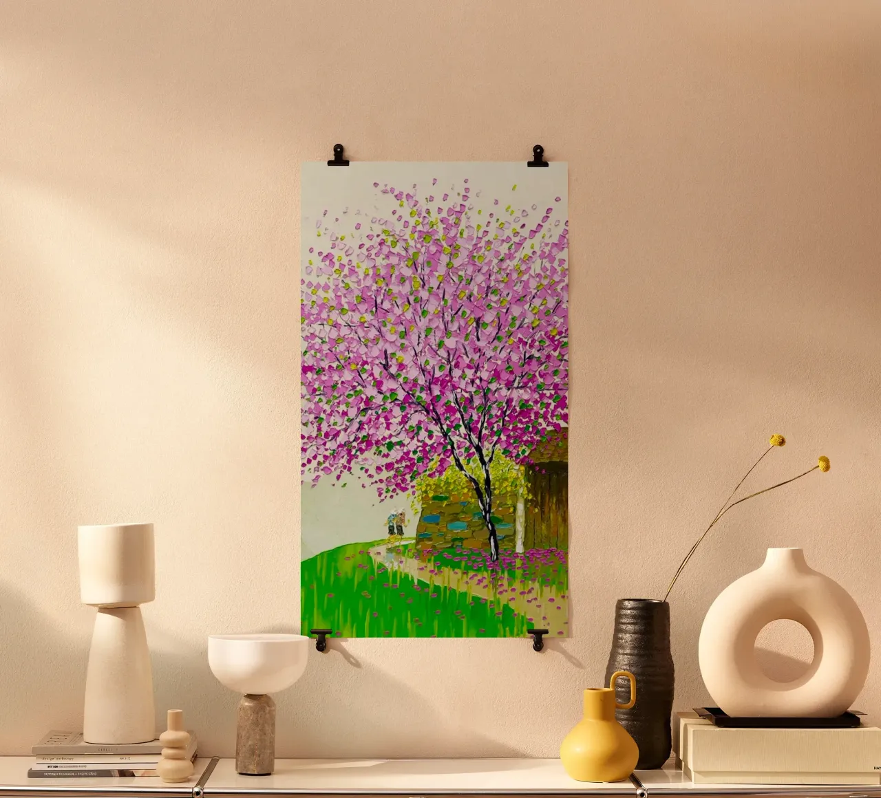 blossom green grass poster da sunity