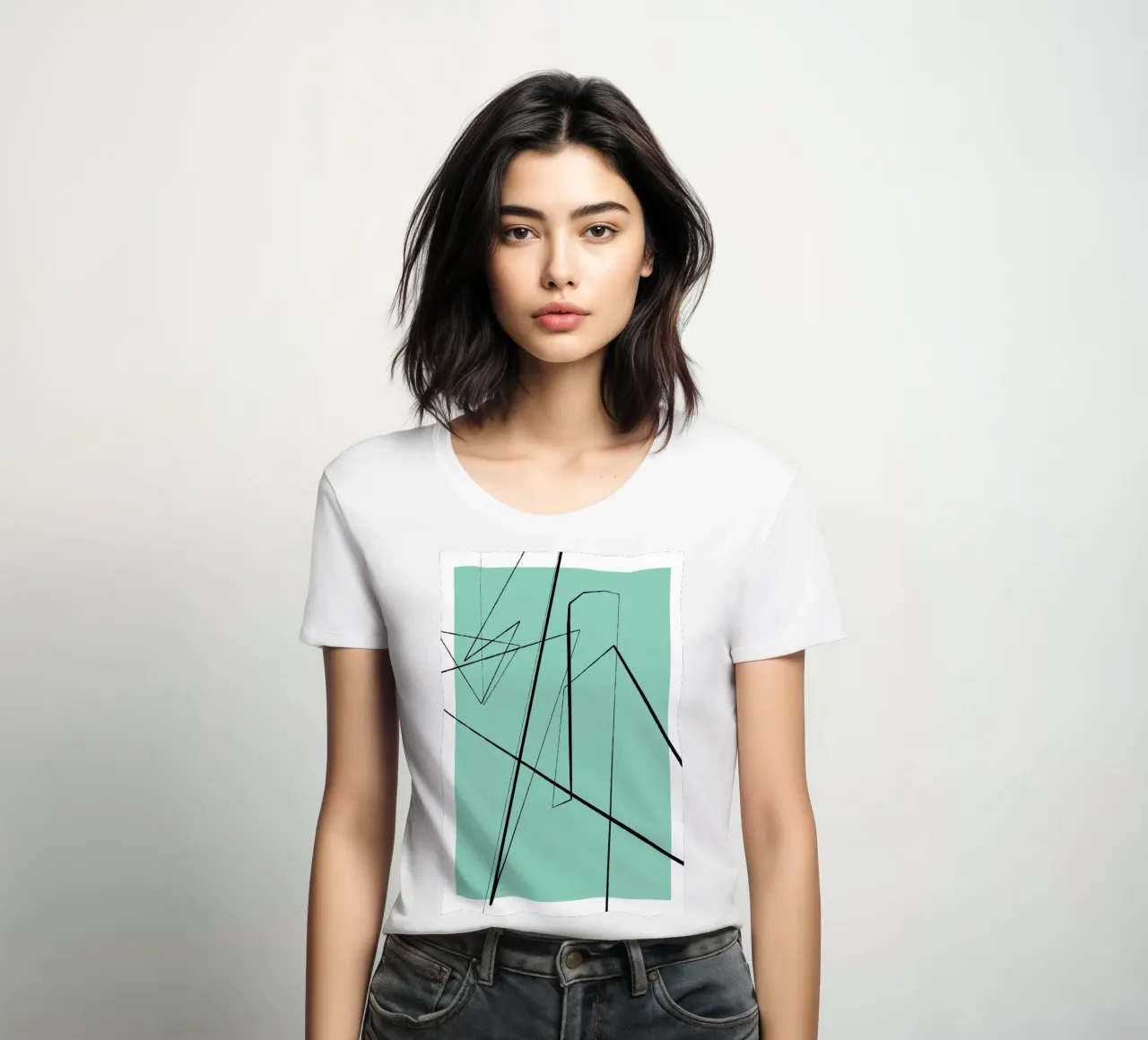 Angular Lines No 3 t-shirt da donna da treechild
