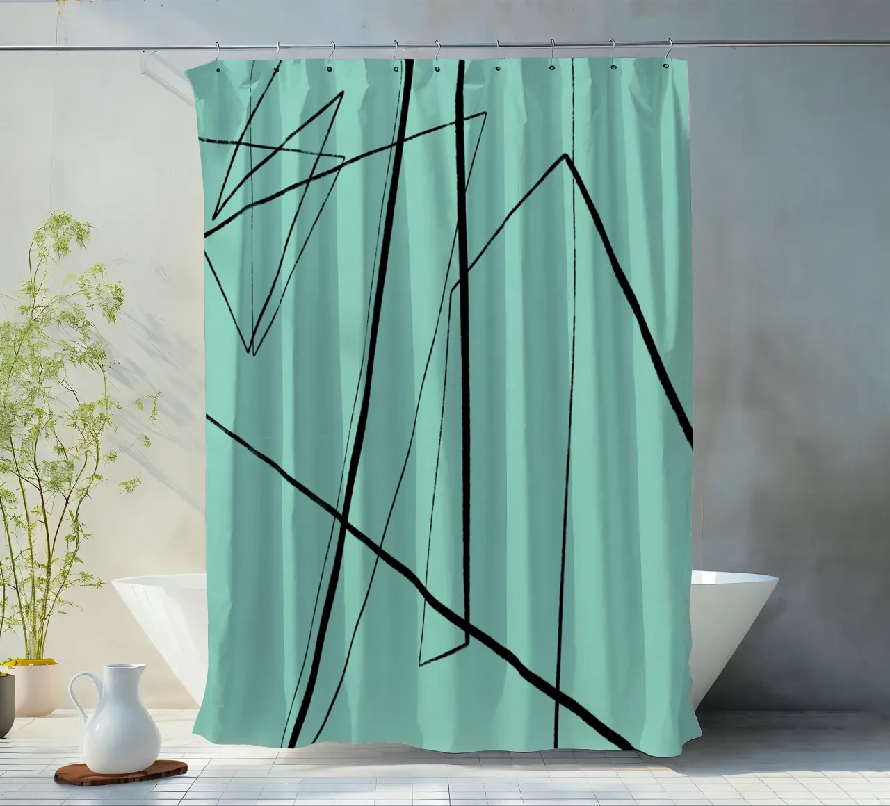 Angular Lines No 3 shower curtain by treechild