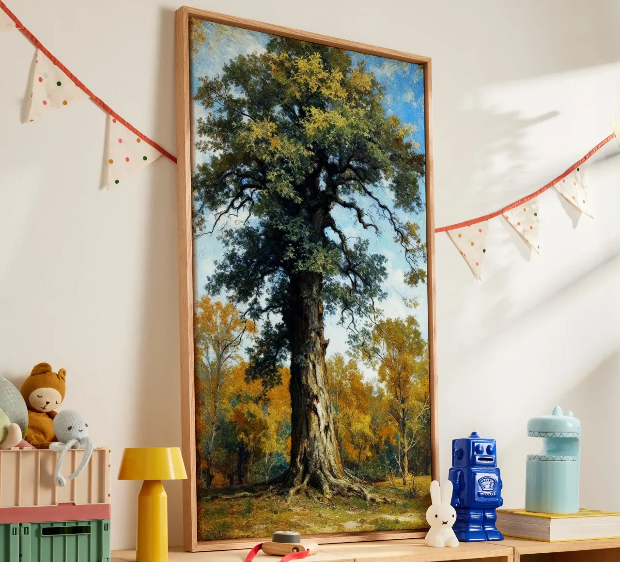 high tree shadow Leinwand mit Schattenfugenrahmen von sunity