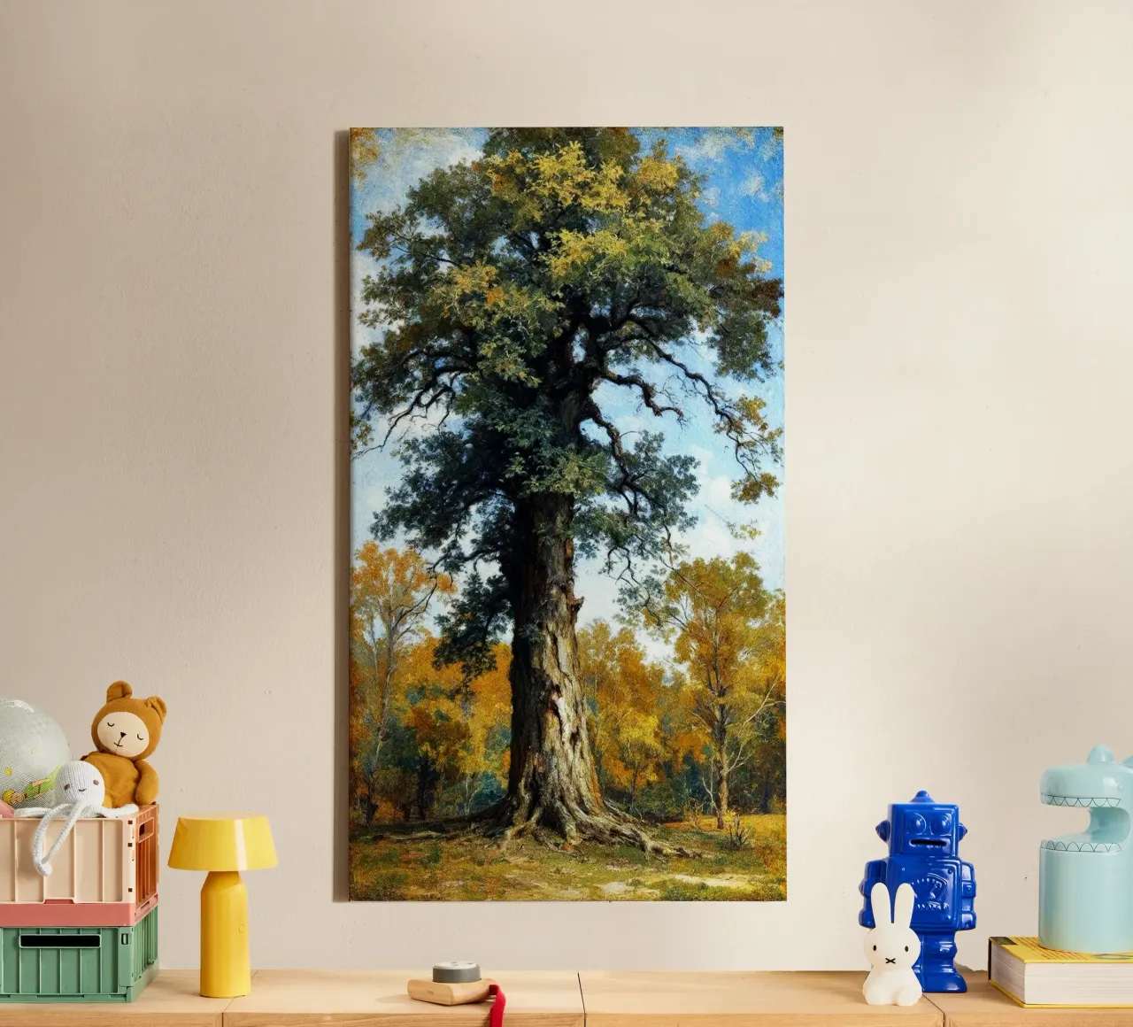 high tree shadow Leinwand mit Schattenfugenrahmen von sunity