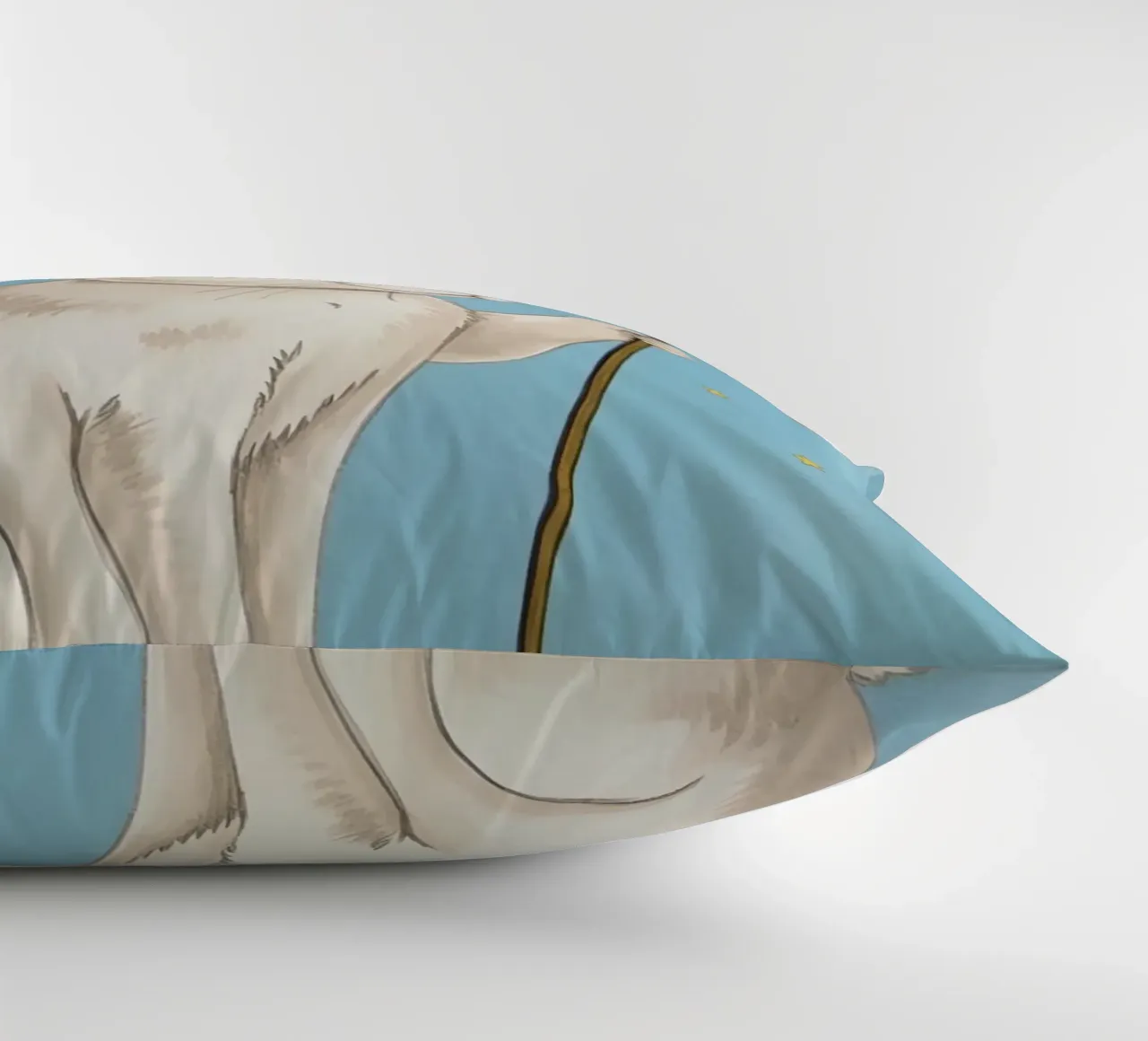 Coniglio bianco con in mano una bacchetta a stella cuscino da DesignDoodle