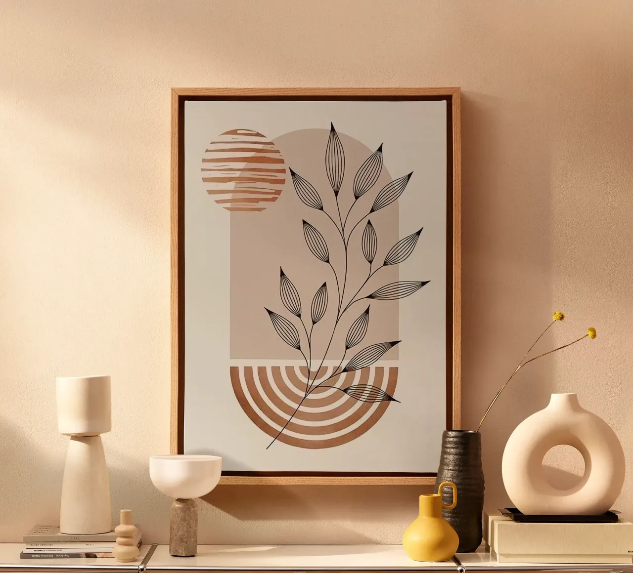 curve square Leinwand mit Schattenfugenrahmen von sunity