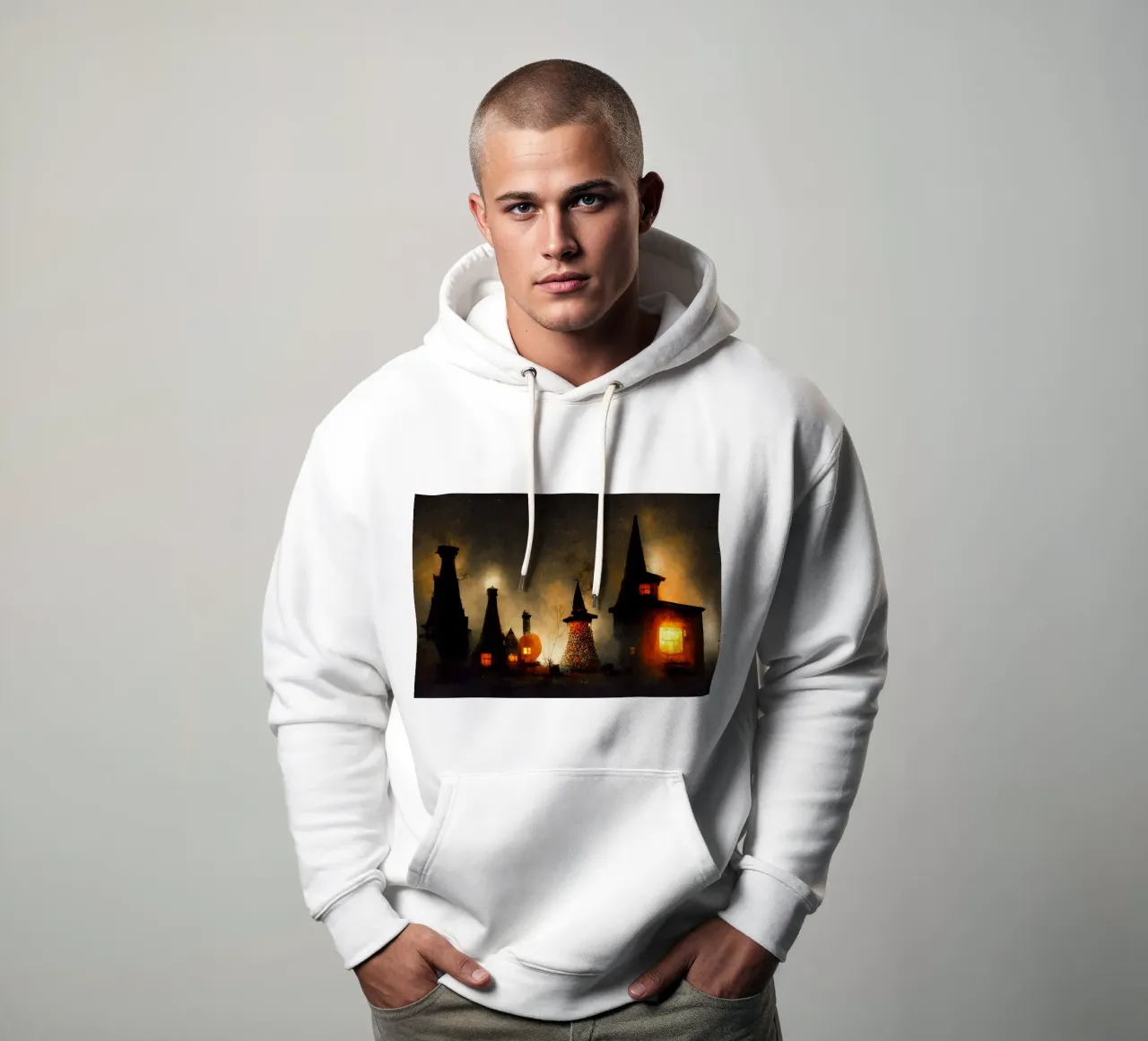 Spooky Village felpa con cappuccio da treechild