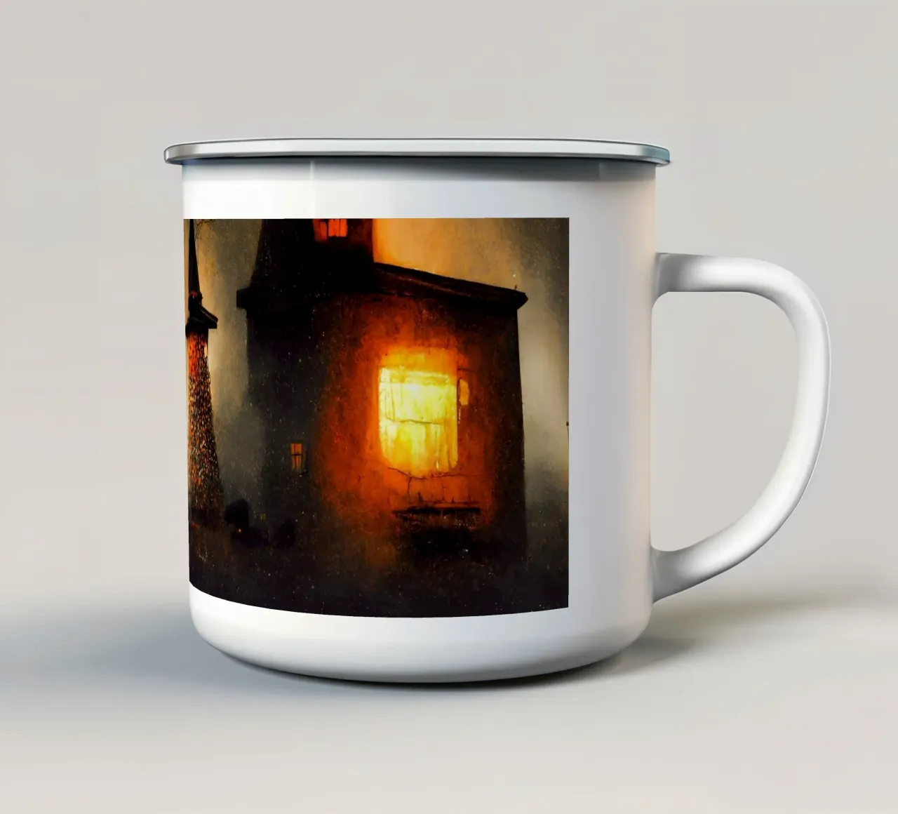 Spooky Village tazza in smalto da treechild