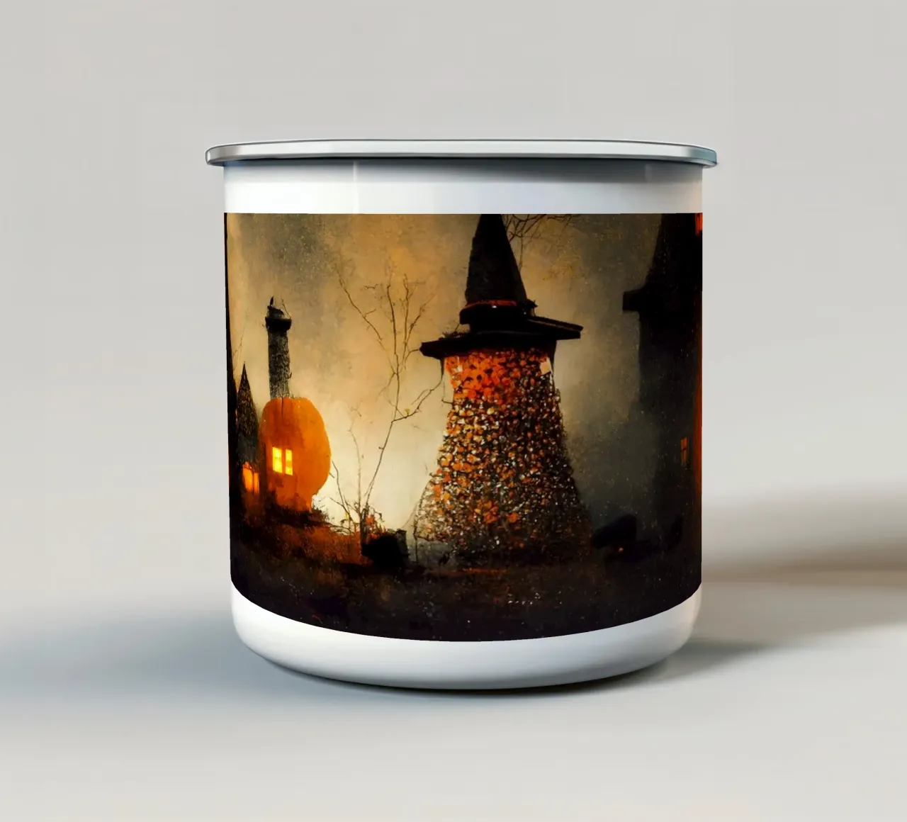 Spooky Village tazza in smalto da treechild