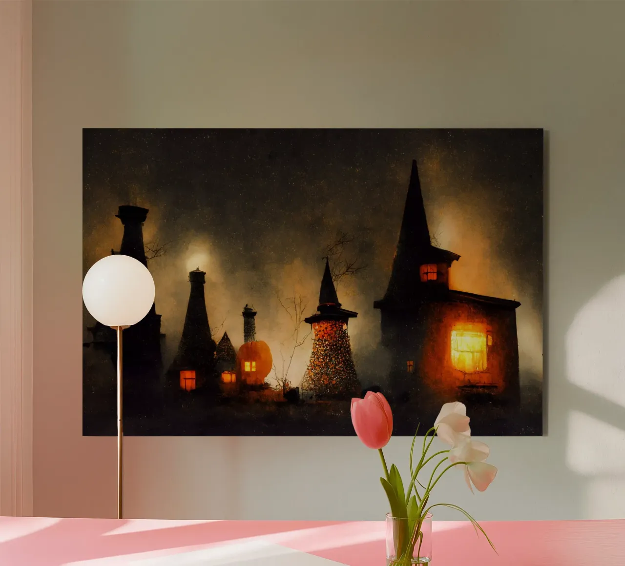Spooky Village alluminio dibond da treechild