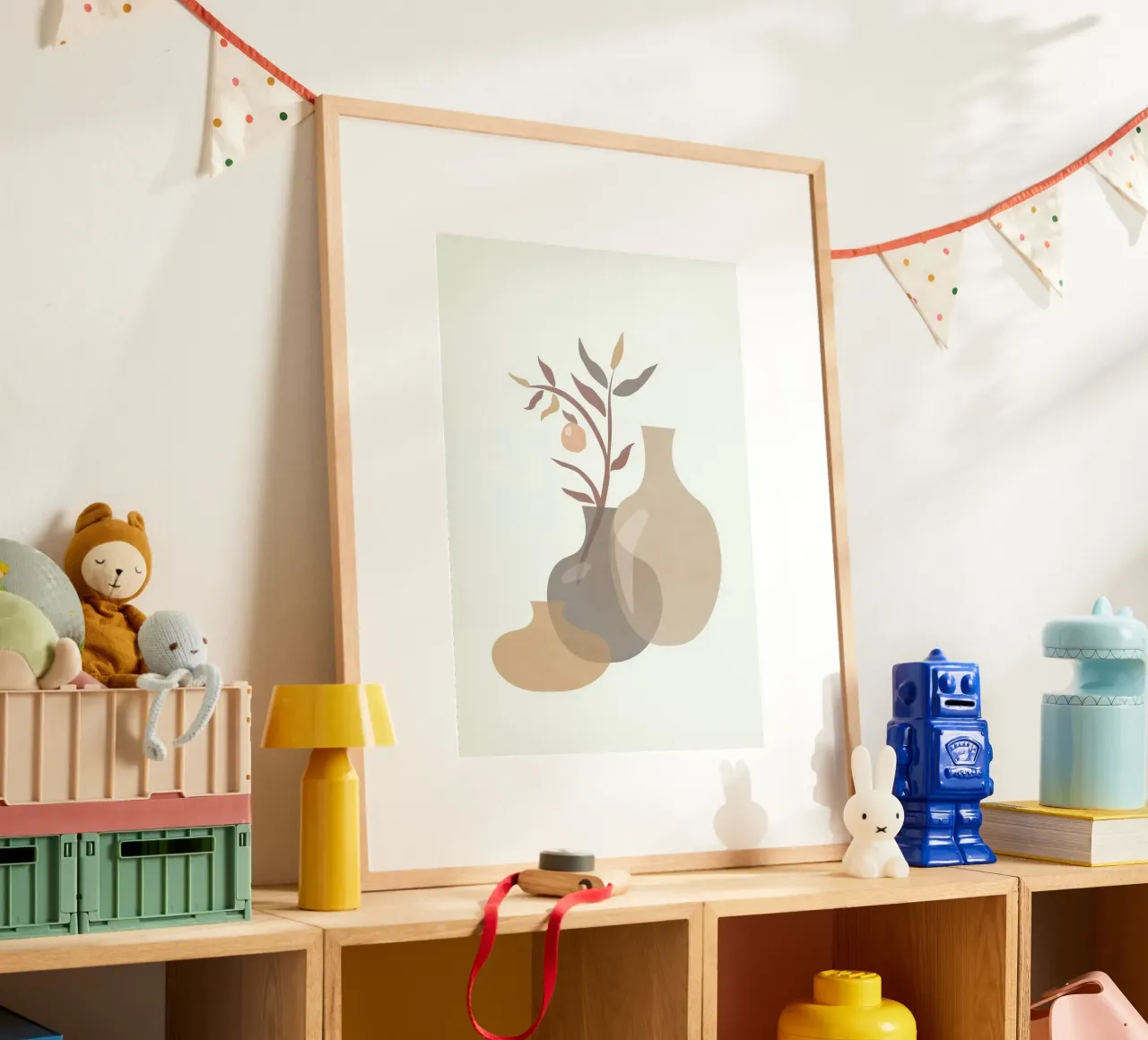shape vase and leaf fruit poster da firmana