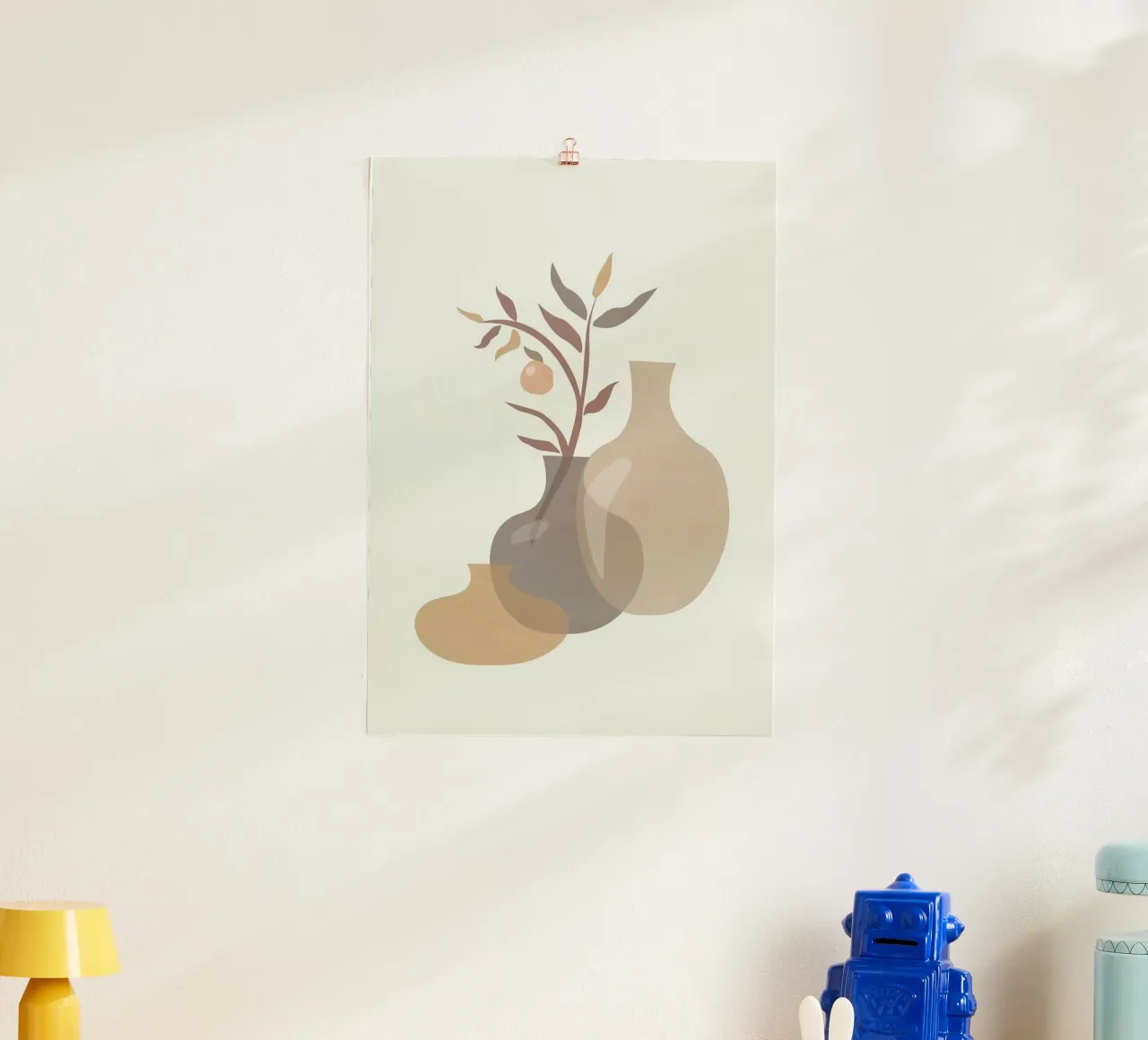shape vase and leaf fruit poster da firmana