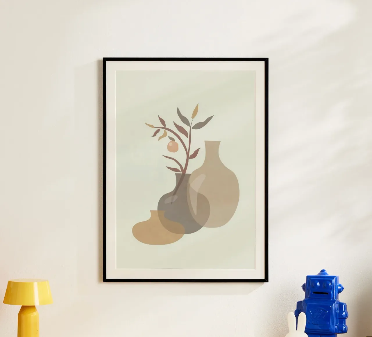 shape vase and leaf fruit poster da firmana