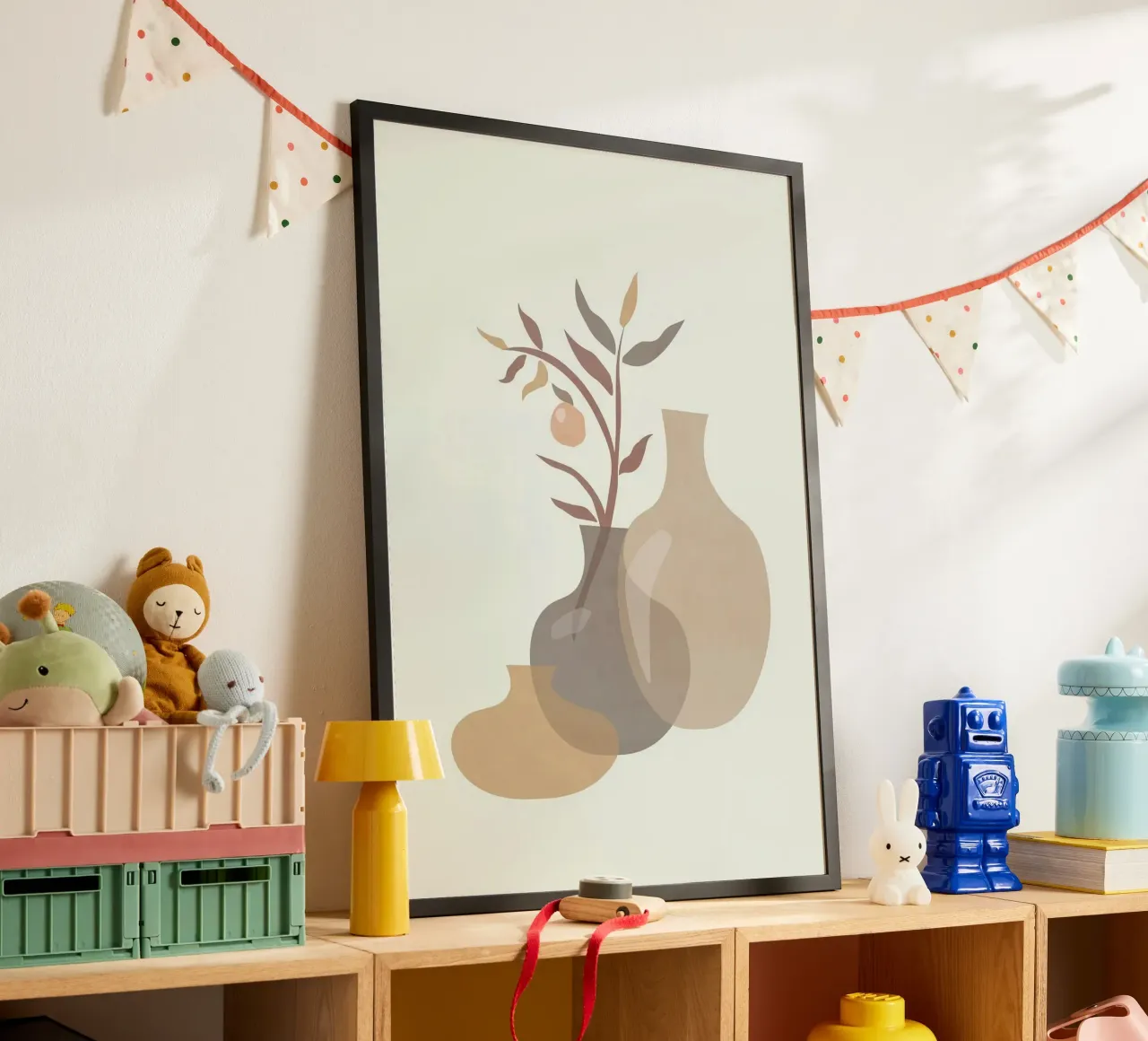 shape vase and leaf fruit poster da firmana